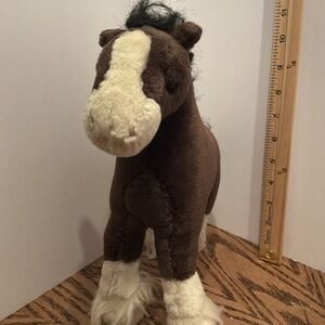 Gund Clydesdale Dale Brown Horse Plush Stuffed Animal 42984 11"